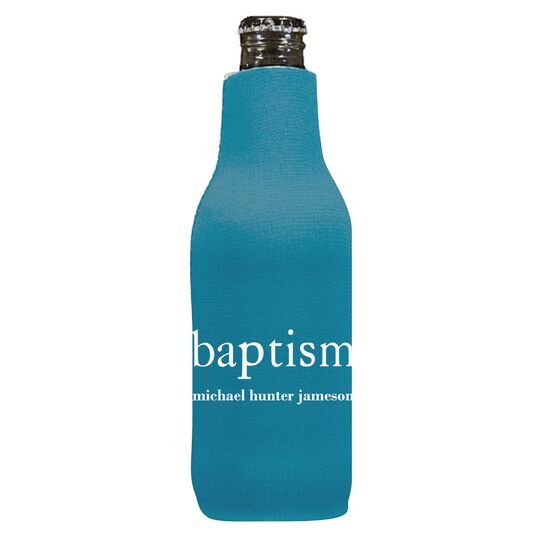 Big Word Baptism Bottle Koozie